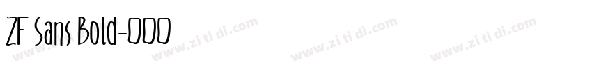 ZF Sans Bold字体转换